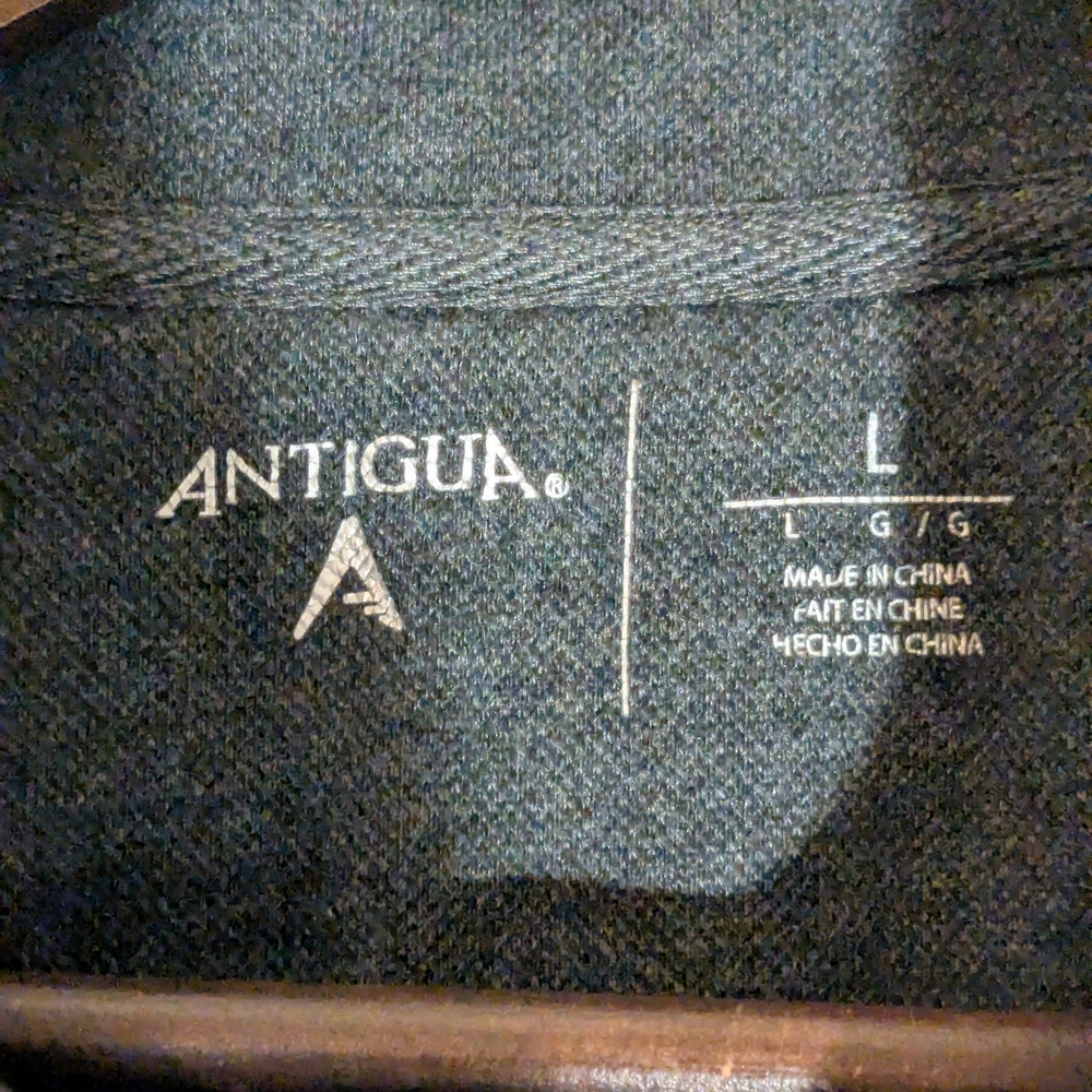 Antigua Men’s Quarter-Zip Pullover Charcoal Gray - Picture 2 of 6